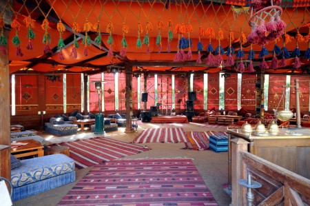 Beduinský stan interiér